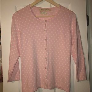 Wheels & Dollbaby pink polka dot cardigan Sz 16